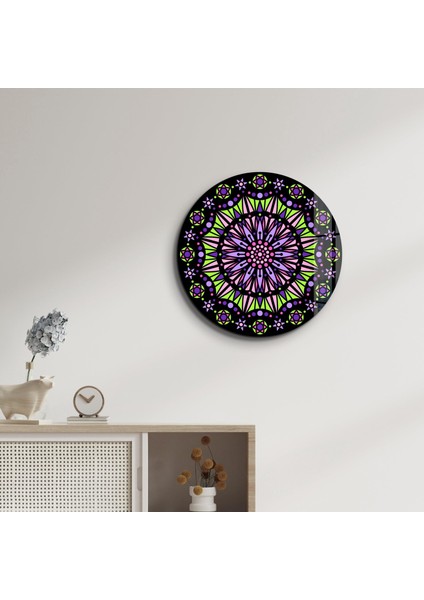 Neon Mandala Harmony Rounded Cam Tablo