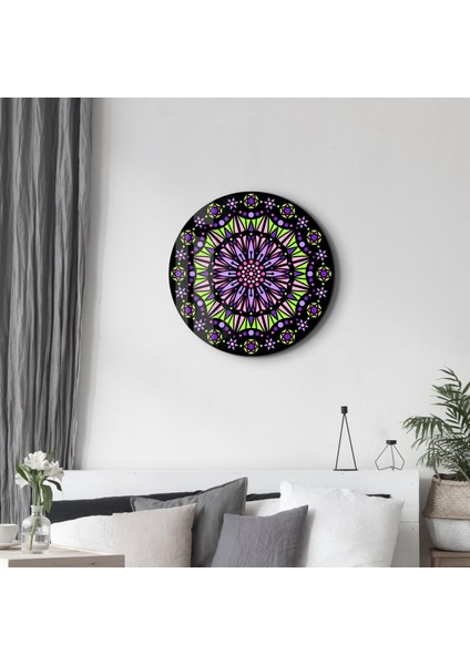 Neon Mandala Harmony Rounded Cam Tablo