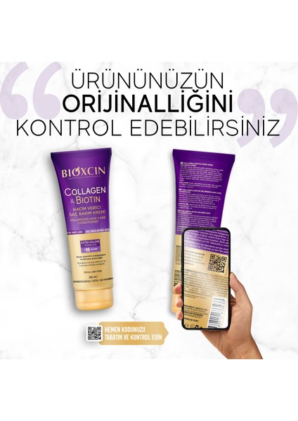 Collagen & Biotin Ekstra Hacim Saç Kremi 250 ml - Kolajen Biotin Ince Seyrek Saçlar