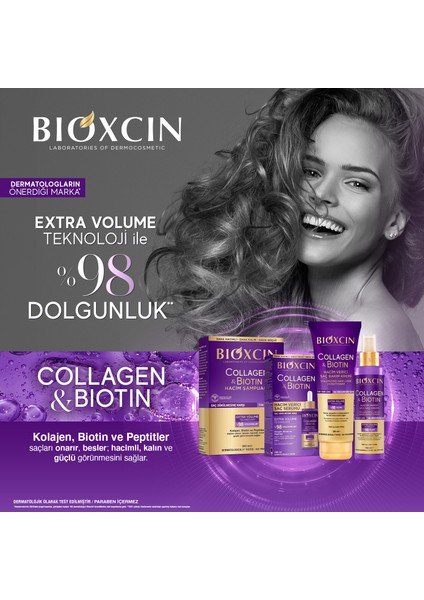 Collagen & Biotin Ekstra Hacim Saç Kremi 250 ml - Kolajen Biotin Ince Seyrek Saçlar