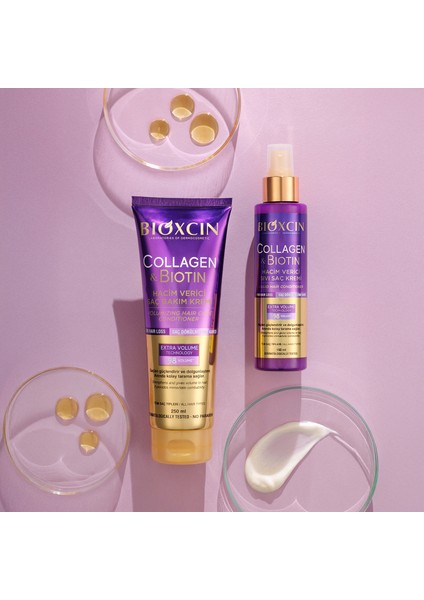 Collagen & Biotin Ekstra Hacim Saç Kremi 250 ml - Kolajen Biotin Ince Seyrek Saçlar