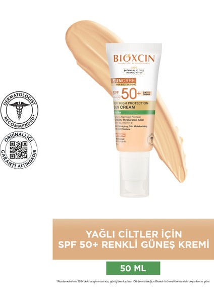 Sun Care Yağlı Ciltler İçin Spf 50 Çok Yüksek Korumalı Renkli Güneş Kremi 50 Ml fiyatları