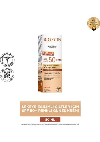 Sun Care Lekeye Eğilimli Ciltler İçin Çok Yüksek Korumalı Renkli Güneş Kremi 50 Spf