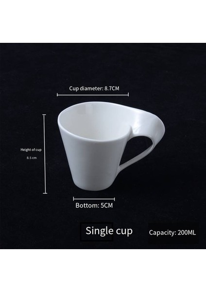 Wangchuang C Avrupa Tarzı Kahve Kupa Espresso Kupa Seramik Set Kupa Yaratıcı Çift Kahvaltı Kupa Düz Renk Süt Kupa (Yurt Dışından)