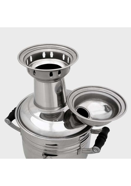 4 Litre Krom Kömürlü Semaver KS11-FIRAT