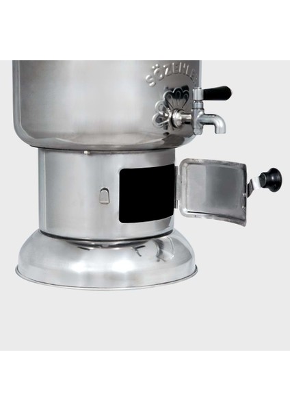 4 Litre Krom Kömürlü Semaver KS11-FIRAT