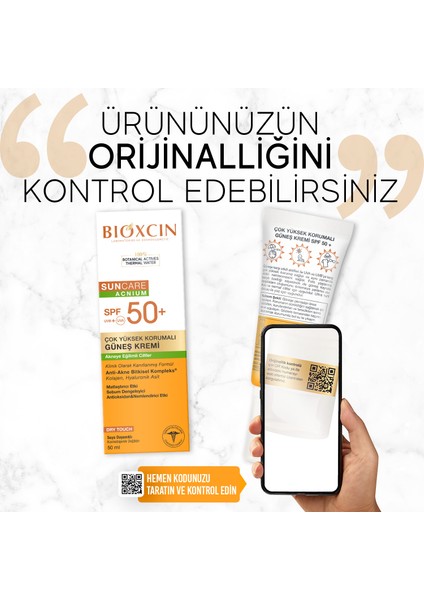 Spf 50+ Güneş Kremi 50 ml Akneye Eğilimli Cilt