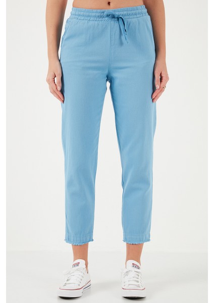 Pamuklu Normal Bel Regular Fit Düz Paça Pantolon Bayan PANTOLON 668YP42282S4