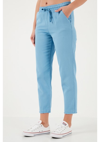 Pamuklu Normal Bel Regular Fit Düz Paça Pantolon Bayan PANTOLON 668YP42282S4