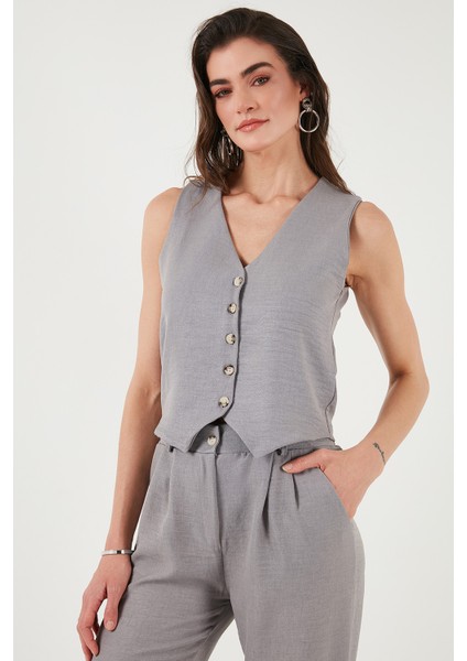 Regular Fit Bol Paça Yelekli Takım Bayan TAKIM 67045162S4
