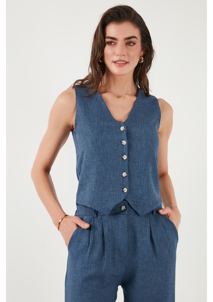 Regular Fit Bol Paça Yelekli Takım Bayan TAKIM 67045162S4
