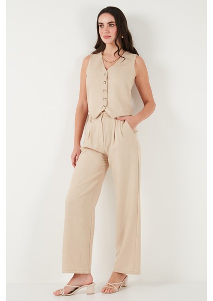 Regular Fit Bol Paça Yelekli Takım Bayan TAKIM 67045162S4