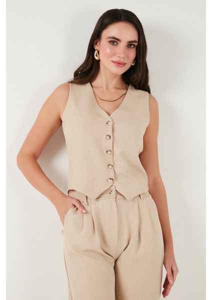 Regular Fit Bol Paça Yelekli Takım Bayan TAKIM 67045162S4