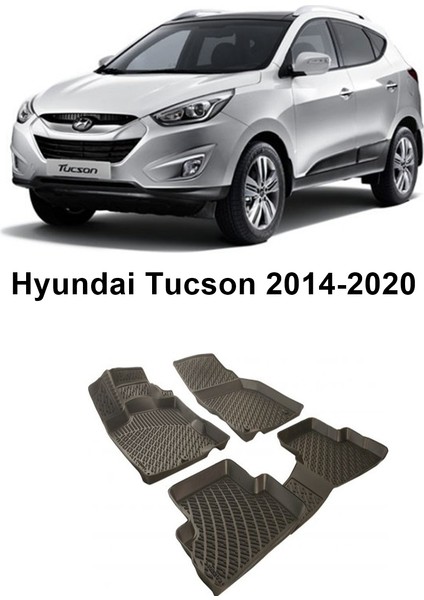 Hyundai Tucson 2014-2020 Araca Özel Kauçuk Oto Paspası