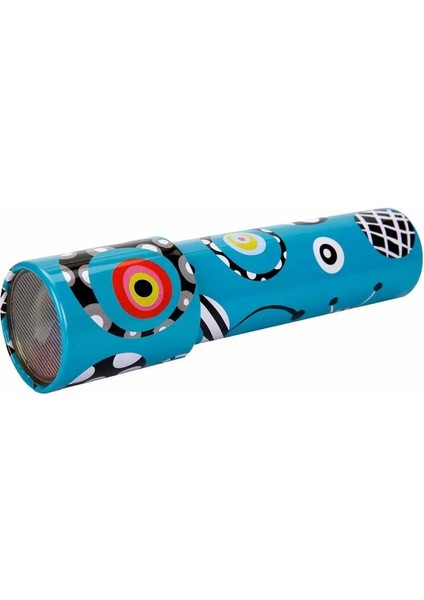 Metal Kalideskop Çiçek Dürbünü Kaleydeskop Mavi 14CM