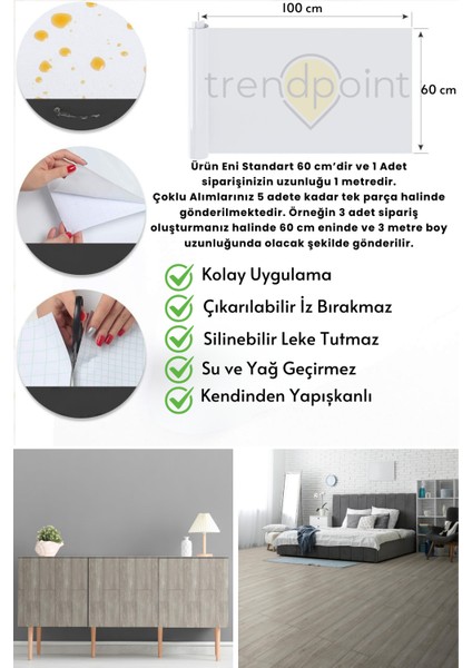 Kendinden Yapışkanlı 60 cm×100 cm Parke Görünümlü Premium Zemin Duvar Kağıdı Dolap Kaplama indirimleri