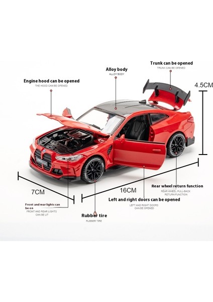 1:32 Bmw M4 Alaşımlı Spor Araba Modeli (Yurt Dışından) fırsatları
