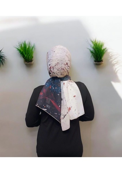 Ithal Krep Manzara Desen Şal