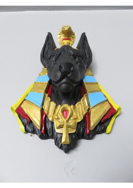 Mısır Tanrısı Anubis Duvar Maskesi - 3D Baskı Dekoratif Sanat modelleri
