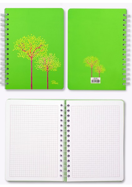Hardwood Neon Spiralli Kareli Defter fırsatları