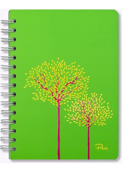 Hardwood Neon Spiralli Kareli Defter indirimleri