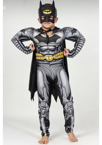 Batman Kaslı Çocuk Kostümü - Batman Çocuk Kaslı Kıyafeti fiyatları