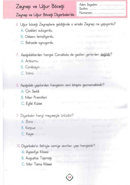 2. Ve 3. Sınıflar Için Zeynep ve Uğur Böceği Ile Türkiye'yi Geziyorum Eğlenceli Öğretici Renkli Resimli 8 Kitap modelleri