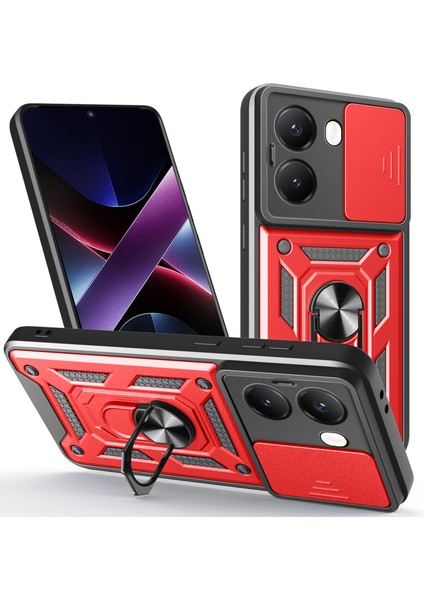 Xiaomi Poco X7 Pro 5g Pc + Tpu Kickstand Kapağı, Slayt Kamera Kapağı (Yurt Dışından)