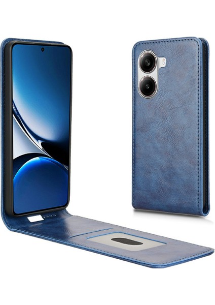 Xiaomi Poco X7 Pro 5g Manyetik Dikey Çevirme Deri Telefon Kapağı Kart Yuvası ile (Yurt Dışından)