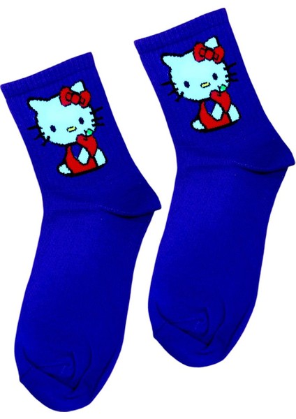 Hello Kitty Karakter Desenli Kolej Çorap modelleri