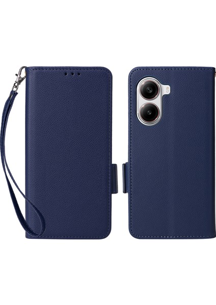 Xiaomi Poco X7 Pro 5g Litchi Doku Pu Deri Cüzdan Çevirme Telefon Kapağı (Yurt Dışından)