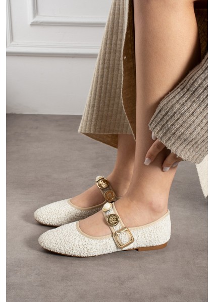 Kadın Babet Keten Kumaş Ev Günlük ve Ofis Kaymaz Hafif Konforlu Ortopedik Taban