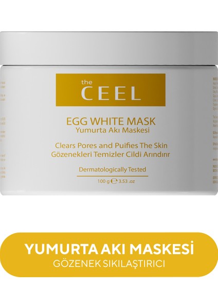 Gözenek Sıkılaştırmaya Yardımcı Yumurta Akı Maskesi - Egg White Pore Mask 100 gr