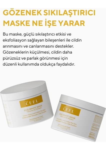 Gözenek Sıkılaştırmaya Yardımcı Yumurta Akı Maskesi - Egg White Pore Mask 100 gr