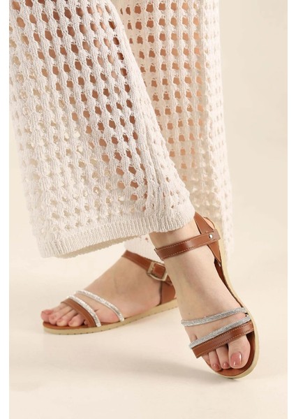 Ruby Taşlı Kadın Sandalet Hafif Yazlık Ayakkabı Rahat Taban modelleri