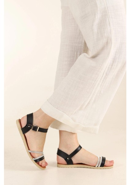 Ruby Taşlı Kadın Sandalet Hafif Yazlık Ayakkabı Rahat Taban modelleri