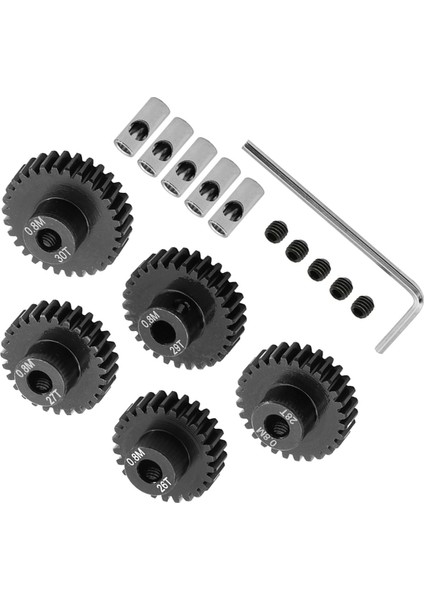 1/10 Rc Platformları Için 0,8 M Motor Dişli Seti 26T+27T+28T+29T+30T (Yurt Dışından)