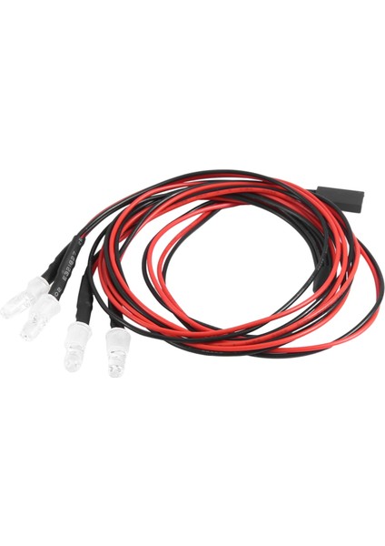 1/10 Model Drift Araba Aracı Için 5 Adet 4led 5mm Farlar, Kırmızı ve Beyaz (Yurt Dışından)