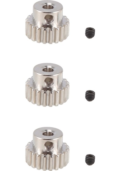 3 Adet 3.175MM Şaft Metal Pinyon Motor Dişlisi, 20T (Yurt Dışından)