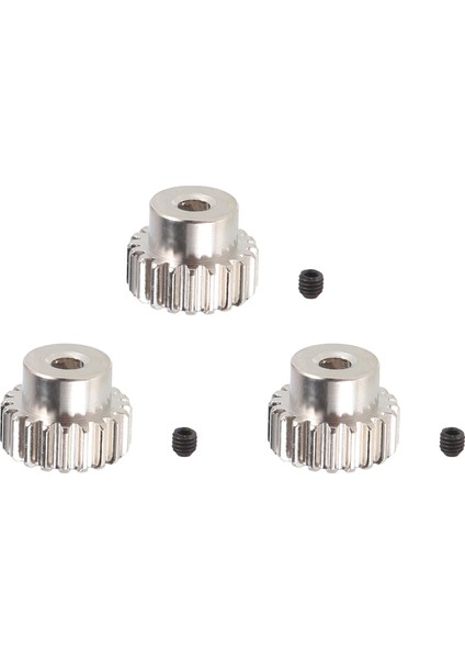 3 Adet 3.175MM Şaft Metal Pinyon Motor Dişlisi, 20T (Yurt Dışından)