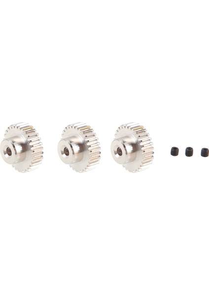 3 Adet 3.175MM Şaft Metal Pinyon Motor Dişlisi, 29T (Yurt Dışından)