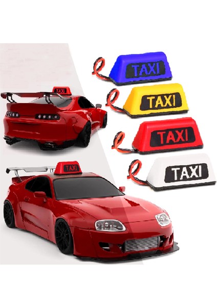 Taxı Araba Tavan Lambası Evrensel Rc Araba 1/10 Rv 1/8 Mavi (Yurt Dışından)