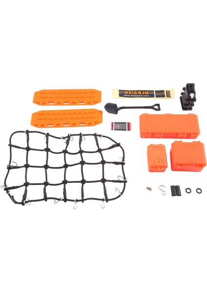 Trx4 SCX10 Rc Araba Turuncu Için Simüle Bavul Bagaj Ağı Küreği (Yurt Dışından)