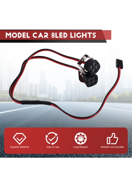 Ön Ön LED Işıklar Spot Işığı 1/10 Rc Crawler Mavi Işık (Yurt Dışından)