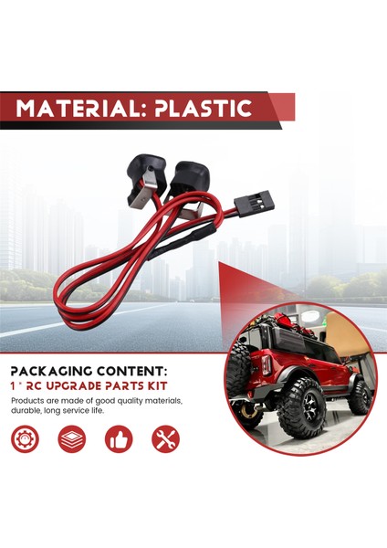 Ön Ön LED Işıklar Spot Işığı 1/10 Rc Crawler Mavi Işık (Yurt Dışından)