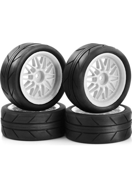 1/10 Rc Drift Lastikleri 65MM Yol Yarış Arabası Tekerlekleri Lastikler, Beyaz (Yurt Dışından)