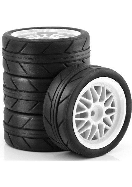 1/10 Rc Drift Lastikleri 65MM Yol Yarış Arabası Tekerlekleri Lastikler, Beyaz (Yurt Dışından)