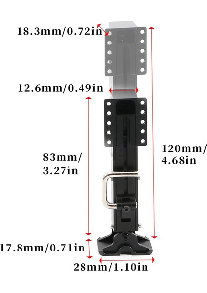 1/14 Rc Araba Için Dahili Yaylı Teleskopik Versiyonlu Metal Ayak (Yurt Dışından)