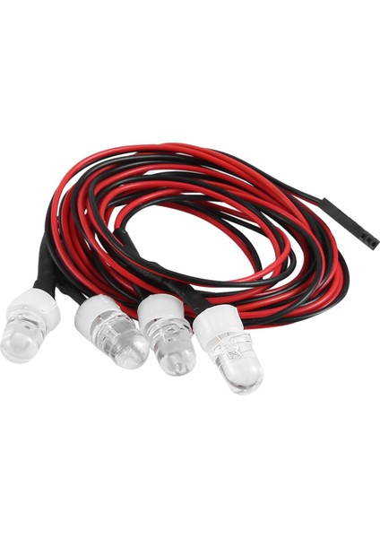 Rc Araba Işıkları 3-9V Işık Seti Far, 2 Beyaz 2 Sarı 8mm (Yurt Dışından)