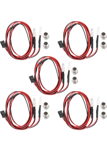 5 Adet 2led 5mm Farlar 1/10 Model Drift Araba Aracı Için, Renkli (Yurt Dışından)
